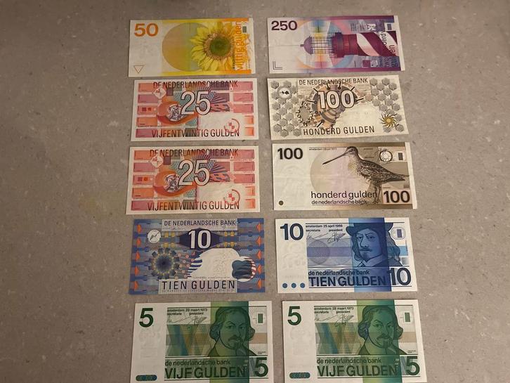 580 gulden aan biljetten., Postzegels en Munten, Bankbiljetten | Nederland, Setje, 1000 gulden, Ophalen of Verzenden