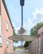 Vintage Brevettato Rolly Italy Hanglamp Wit Metaal, Ophalen, Gebruikt, 50 tot 75 cm, Vintage