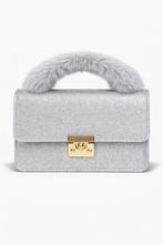 Partij tassen zilveren Mihella glitter crossbody tassen, NHP International, Overige kleuren, Ophalen of Verzenden, Schoudertasje