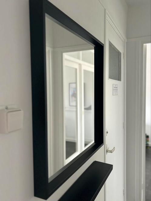 IKEA Nissedal spiegel (zwart), 65 x 65 cm, Huis en Inrichting, Woonaccessoires | Spiegels, Zo goed als nieuw, 50 tot 75 cm, Minder dan 100 cm