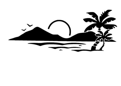 Landschap sticker voor caravan en camper, Verzamelen, Stickers, Nieuw, Overige typen, Verzenden