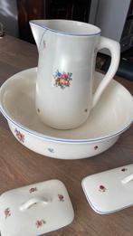 Antiek Lampetstel met Bloemmotief, Antiek en Kunst, Ophalen