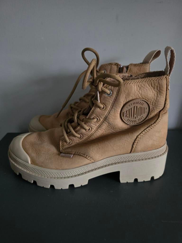 Palladium leren schoenen maat 36, Ophalen of Verzenden, Gedragen, Zwart, Sneakers of Gympen