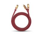 Oehlbach: NF Y-Sub 200 Subwooferkabel 2,0 meter - Rood, Ophalen of Verzenden, Zo goed als nieuw, 2 tot 5 meter, Luidsprekerkabel