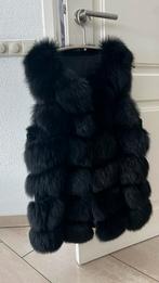 Echte Zwarte bontjas, Ophalen of Verzenden, Zo goed als nieuw, Maat 38/40 (M), Zwart