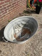 Zinken teil 28 liter., Tuin en Terras, Bloembakken en Plantenbakken, Ophalen, Gebruikt, Metaal