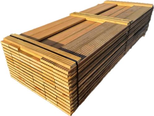 Vlonderplanken 24x145 mm - Hardhout - nr: KM2, Tuin en Terras, Palen, Balken en Planken, Nieuw, Planken, Hardhout, Ophalen