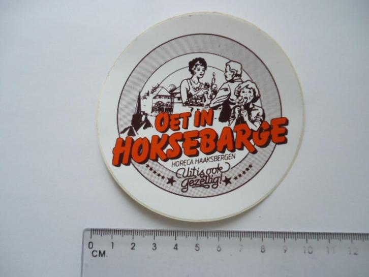 sticker oud HORECA Haaksbergen vintage cafe restaurant hotel, Verzamelen, Stickers, Zo goed als nieuw, Bedrijf of Vereniging, Ophalen of Verzenden