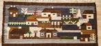 Vintage Poolse kilim wol wandkleed kleed midcentury design, Ophalen of Verzenden