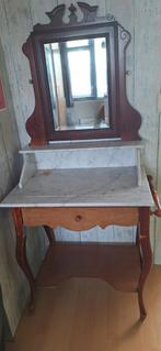 Antiek Mahonie Wastafeltje opknapper, Antiek en Kunst, Ophalen, Rechthoekig, 50 tot 100 cm, 100 tot 150 cm