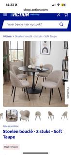 GEZOCHT!! Action stoelen bouclé soft taupe, Ophalen, Zo goed als nieuw, Overige kleuren
