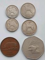 Verzameling Oude Pence Munten Vintage Ierland Penny Dieren, Ophalen of Verzenden, Buitenland, Munten