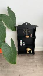 Wandkastje, hangkastje, letterbak in Coal Black zwart, Huis en Inrichting, Kasten | Wandmeubels, Met plank(en), Ophalen of Verzenden