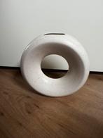 HKLiving vaas wit creme gespikkeld white speckled, Ophalen, Overige kleuren, Aardewerk of Porselein, Nieuw