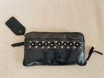 Cowboysbag clutch portemonnee leer studs, Verzenden, Nieuw, Zwart