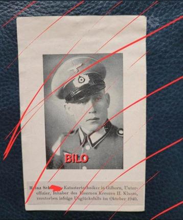 WO2 Duits sterbebild Crooswijk Rotterdam 1940 Ysselsteyn WW2 beschikbaar voor biedingen