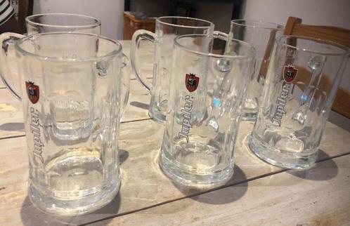 Jupiler zes NIEUWE bierpullen van halve liter, Verzamelen, Glas en Borrelglaasjes, Nieuw, Bierglas, Ophalen of Verzenden