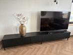 TV meubel zwart hout 300 cm., Huis en Inrichting, Ophalen, Zo goed als nieuw, 200 cm of meer, Minder dan 100 cm