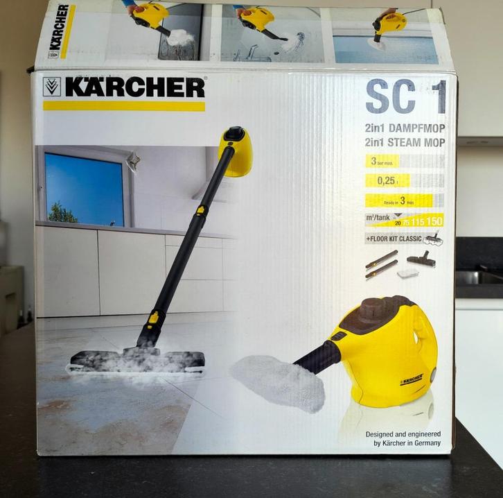 Kärcher SC 1    2 in 1 stoom en vloer reiniger., Witgoed en Apparatuur, Stoomapparaten, Gebruikt, Stoomreiniger, Ophalen
