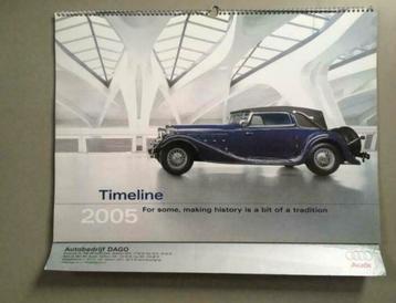 oudere 2005 kalender Audi timeline tijdlijn (Auto Union) beschikbaar voor biedingen