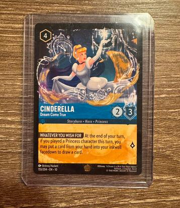 Lorcana Legendary Cinderella “Dream Come True” 155/204 beschikbaar voor biedingen