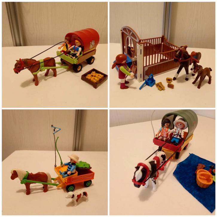 Playmobil diverse sets met pony of paard, Kinderen en Baby's, Speelgoed | Playmobil, Zo goed als nieuw, Complete set, Ophalen of Verzenden
