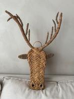 Rieten rendier hoofd wanddecoratie, Ophalen of Verzenden, Zo goed als nieuw