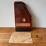 Vintage Houten Zither uit Duitsland met Bladmuziek Snaren, Muziek en Instrumenten, Ophalen of Verzenden, Gebruikt