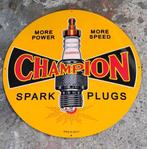 Champion spark plugs groot emaillen reclame decoratie bord, Champion, Reclamebord, Ophalen of Verzenden, Zo goed als nieuw