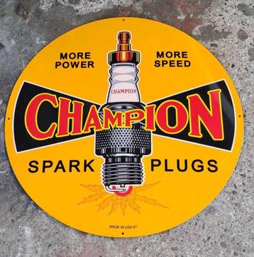 Champion spark plugs groot emaillen reclame decoratie bord beschikbaar voor biedingen