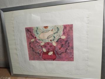 Vogelstoel, Originele illustratie van Ellen van Toor beschikbaar voor biedingen