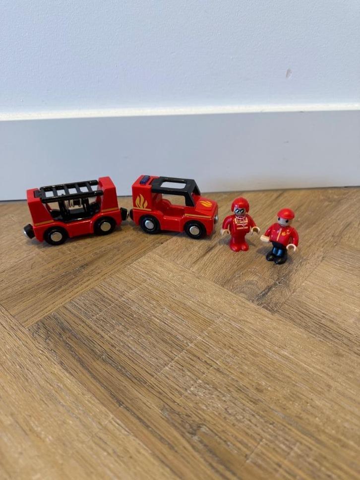 Heel goed Playtive brandweer trein auto wagon set sinterklaa, Kinderen en Baby's, Speelgoed | Houten speelgoed, Zo goed als nieuw