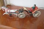Paard en wagen en passagiere, alles van gietijzer, Antiek en Kunst, Antiek | Speelgoed, Ophalen