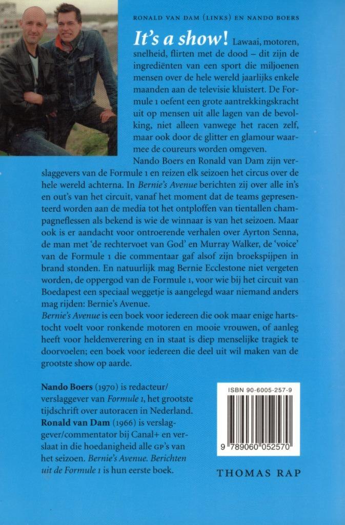 Bernie's Avenue - Nando Boers BOEK 9789060052570, Boeken, Auto's | Boeken, Gelezen, Algemeen, Ophalen of Verzenden