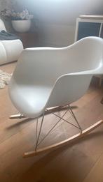 Replica Eames RAR schommelstoel wit, Ophalen, Gebruikt, Kunststof, Minder dan 50 cm