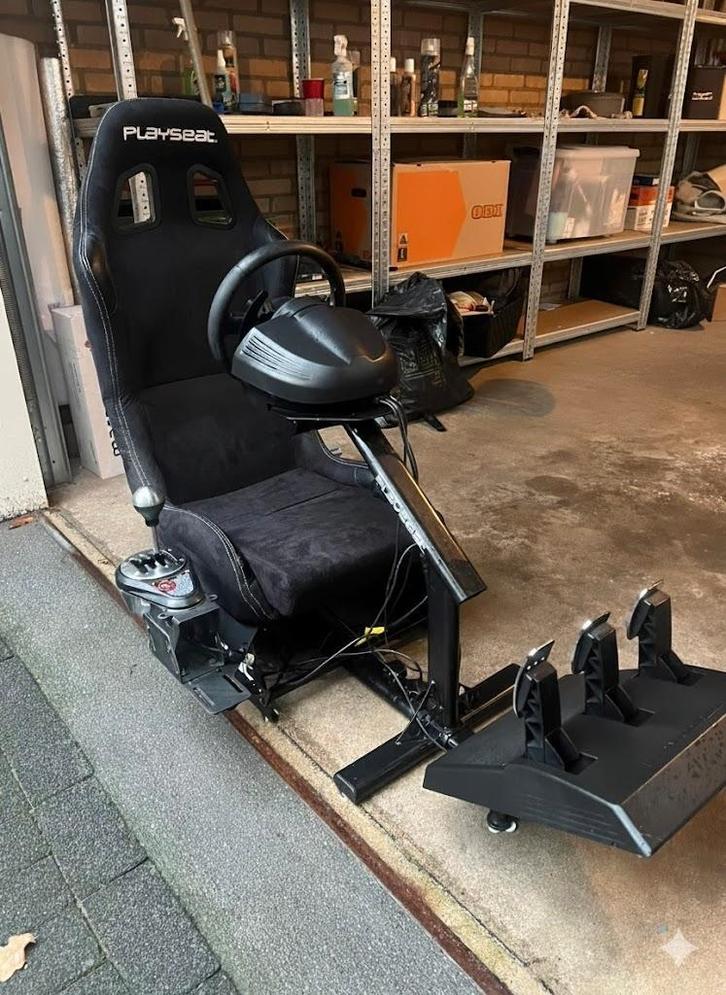 Playseat + Thrustmaster TMX + Shifter, Computers en Software, Joysticks, Zo goed als nieuw, Ophalen