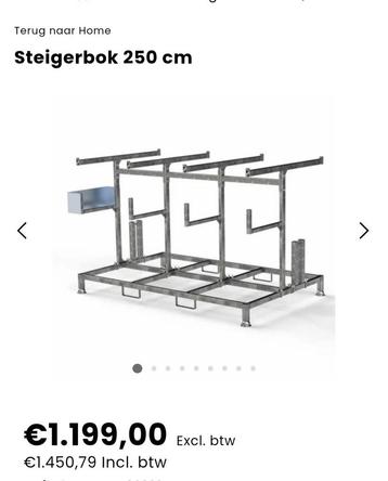 Transport/Opslagbok tbv. Aluminium rolsteiger (nieuw) beschikbaar voor biedingen