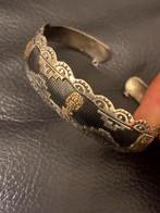 Peruaanse alpaca zilveren en gouden Storyteller armband, Ophalen of Verzenden, Zo goed als nieuw, Goud, Zilver