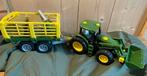 John Deere met voorlader en Aanhanger met  schroevendraaier!, Ophalen, Gebruikt, Jongen of Meisje