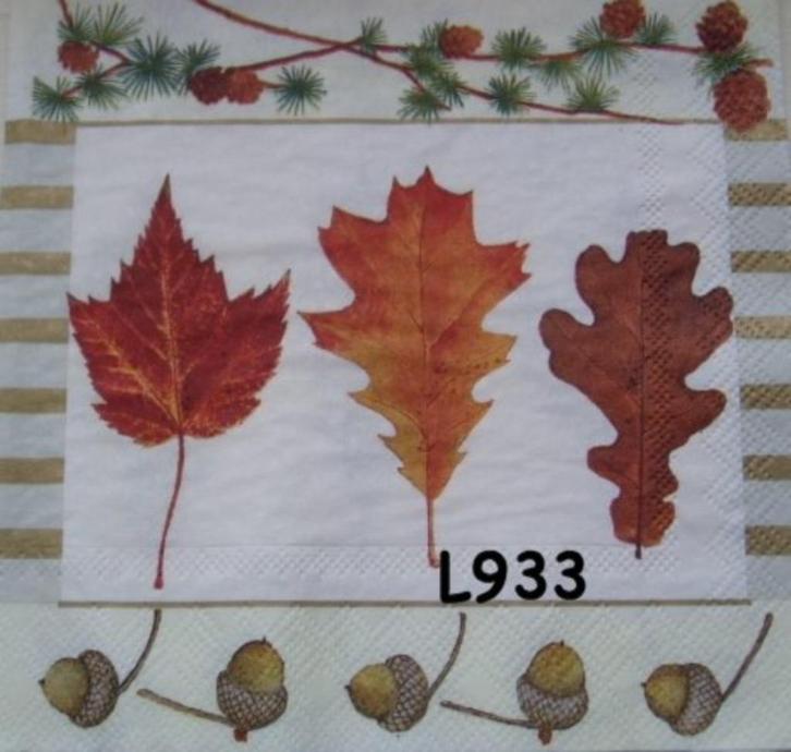 Servetten decoupage/bullet journal – herfstblad L933, Hobby en Vrije tijd, Knutselen, Nieuw, Materiaal, Verzenden