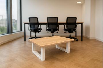 Eiken boomstam tafel salontafel 120x80 U poten beschikbaar voor biedingen
