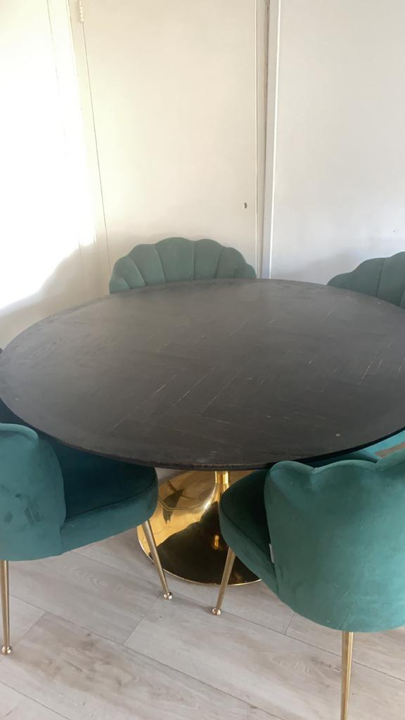 Blackbone Richmond, Huis en Inrichting, Tafels | Eettafels, Gebruikt, 100 tot 150 cm, Vijf personen of meer, Rond, Ophalen