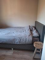 Bed Leenbakker 140x200, Tweepersoons, Zo goed als nieuw, 200 cm, Grijs