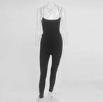Zwarte veter jumpsuit romper sexy strakke zomer 34 36 38 40, Kleding | Dames, Jumpsuits, Nieuw, Zwart, Verzenden
