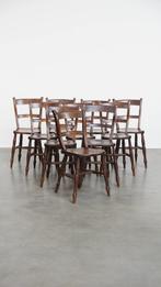 Set van 10 antieke Engelse Oxford eetkamer/ keuken stoelen, Antiek en Kunst, Ophalen