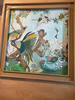 Schilderij vogels, Antiek en Kunst, Kunst | Schilderijen | Klassiek, Ophalen