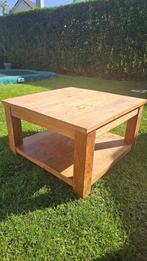 2 teak massieve salontafels, Ophalen, Gebruikt, 50 tot 100 cm, 50 tot 100 cm