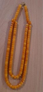 Oude antiek amber barensteen halsketting 94.gram, Overige materialen, Ketting, Ophalen of Verzenden