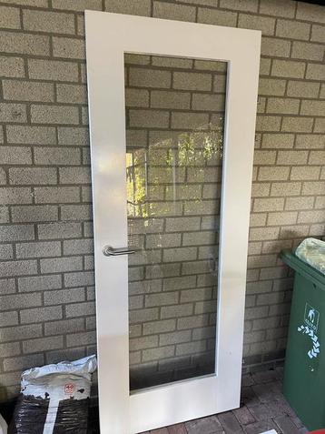 Binnendeur met glas, opdek 830x2115 met onderlat beschikbaar voor biedingen