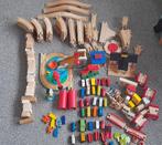 Houten treinbaan, groot set, Kinderen en Baby's, Speelgoed | Houten speelgoed, Ophalen, Gebruikt, Overige typen